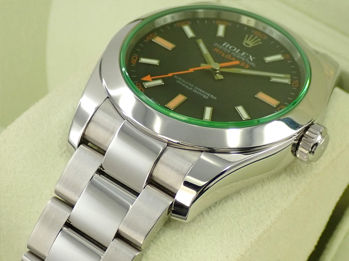 ロレックス ミルガウス Ref.116400GV ブラック文字盤 中古 7PWZRVZJ