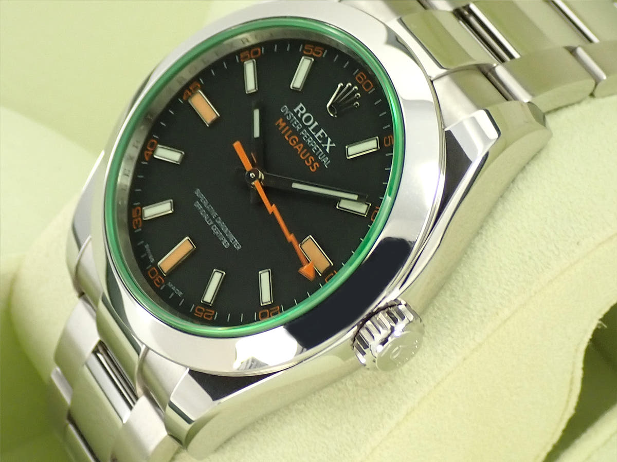 ロレックス ミルガウス Ref.116400GV ブラック文字盤 中古 7PWZRVZJ