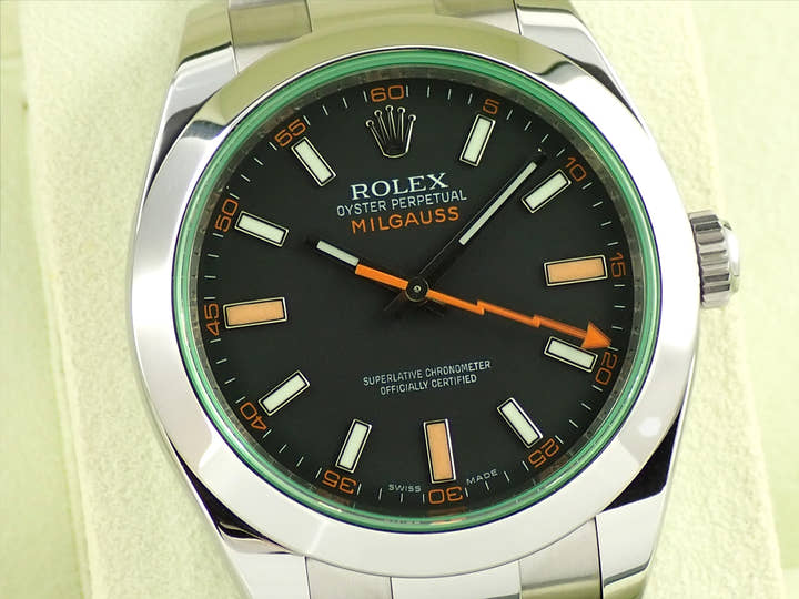 ロレックス ミルガウス Ref.116400GV ステンレススチール ブラック文字盤