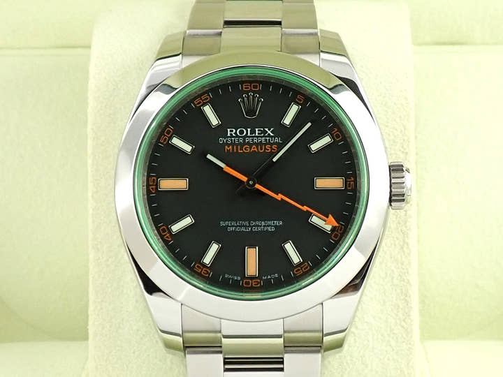 ロレックス ミルガウス Ref.116400GV ステンレススチール ブラック文字盤