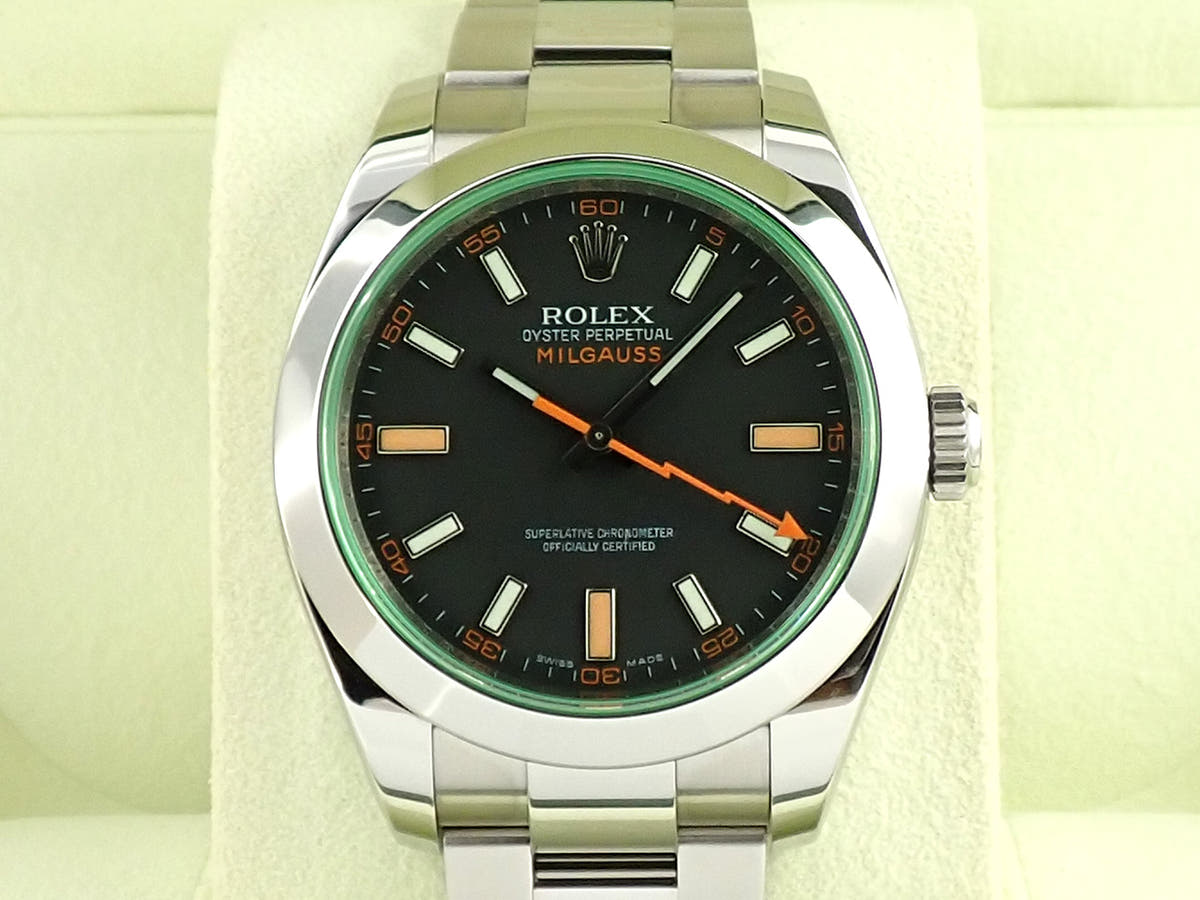 ロレックス ミルガウス Ref.116400GV ブラック文字盤 中古 7PWZRVZJ