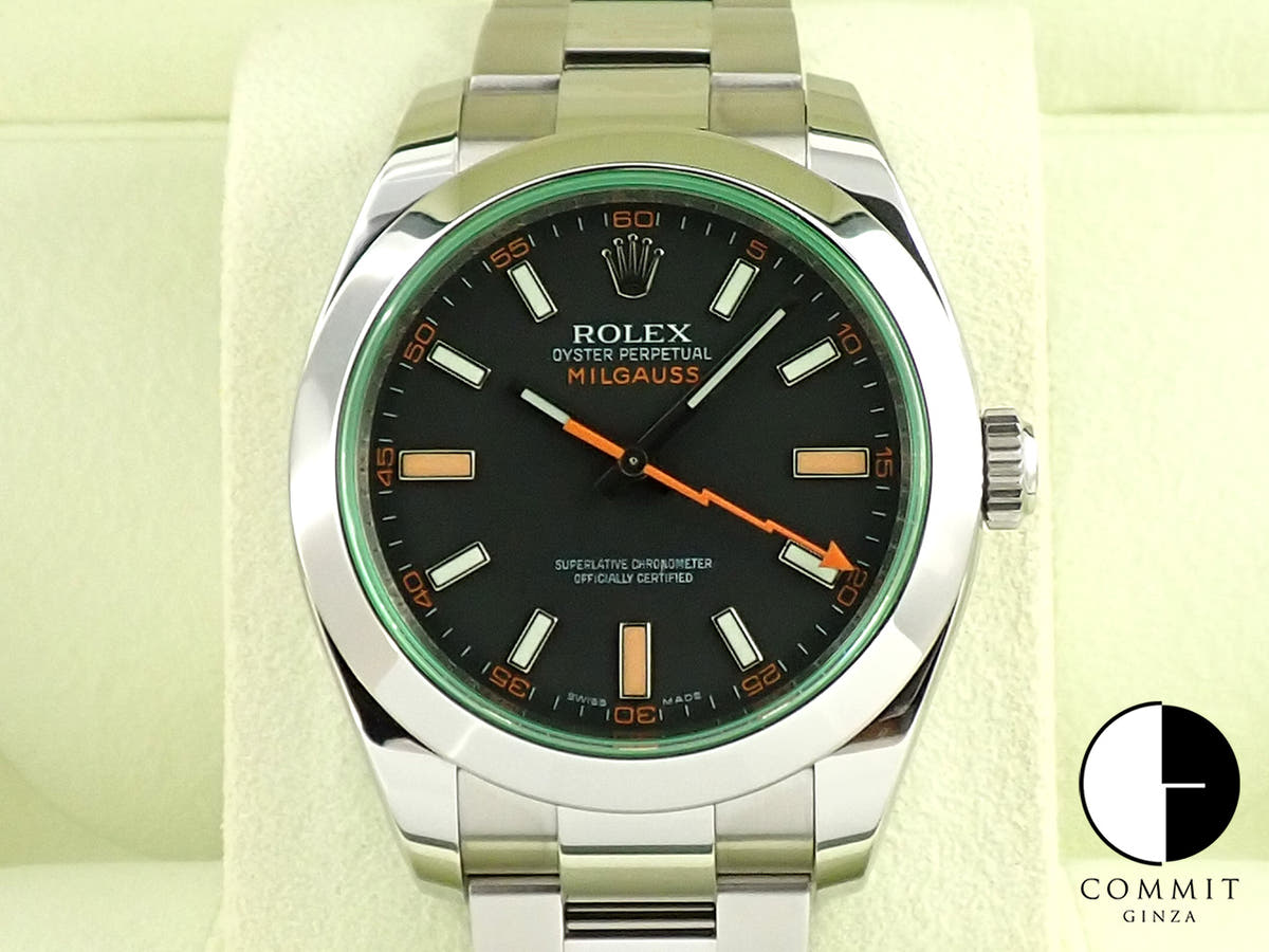ロレックス ミルガウス Ref.116400GV ブラック文字盤 中古 7PWZRVZJ