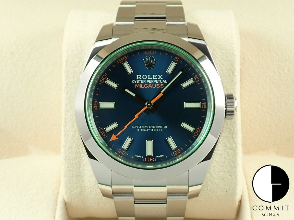 ロレックス ミルガウス Ref.116400GV ステンレススチール Zブルー文字盤