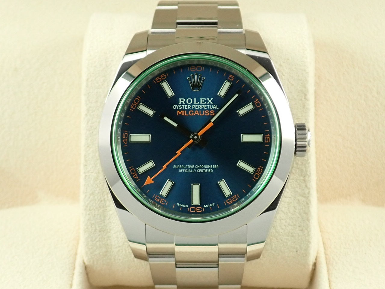 Rolex Milgauss Z Blue Dial/Green Glass &lt;New Warranty Card, Box, etc.&gt;