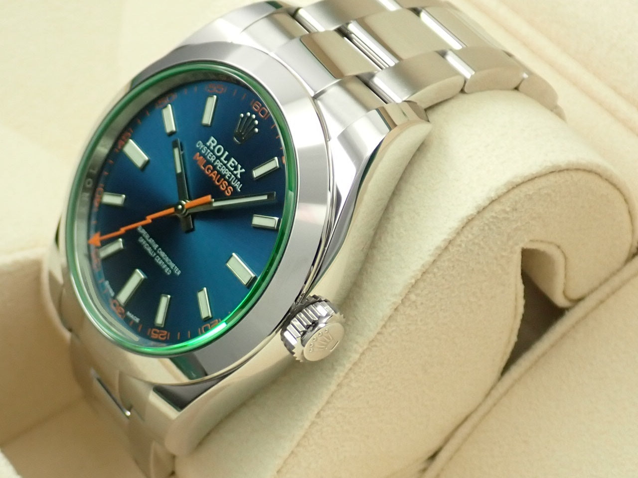 Rolex Milgauss Z Blue Dial/Green Glass &lt;New Warranty Card, Box, etc.&gt;