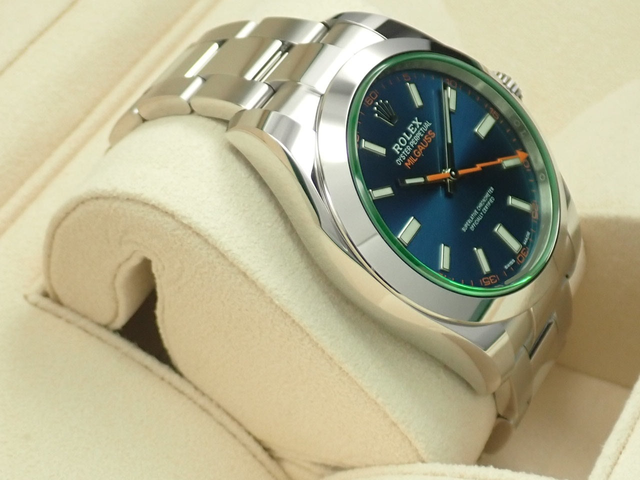 Rolex Milgauss Z Blue Dial/Green Glass &lt;New Warranty Card, Box, etc.&gt;