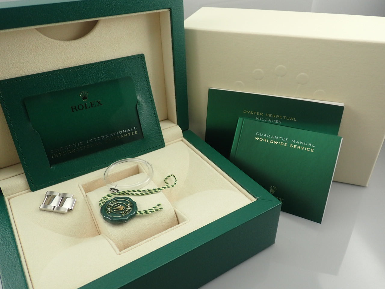 Rolex Milgauss Z Blue Dial/Green Glass &lt;New Warranty Card, Box, etc.&gt;