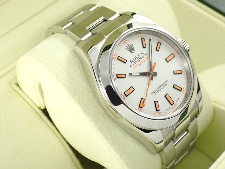 ロレックス ミルガウス Ref.116400 ステンレススチール ホワイト文字盤