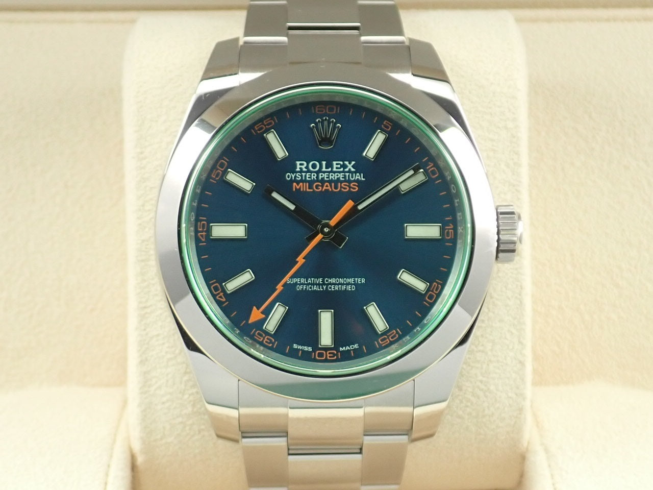 Rolex Milgauss Z Blue Dial/Green Glass &lt;New Warranty Card, Box, etc.&gt;