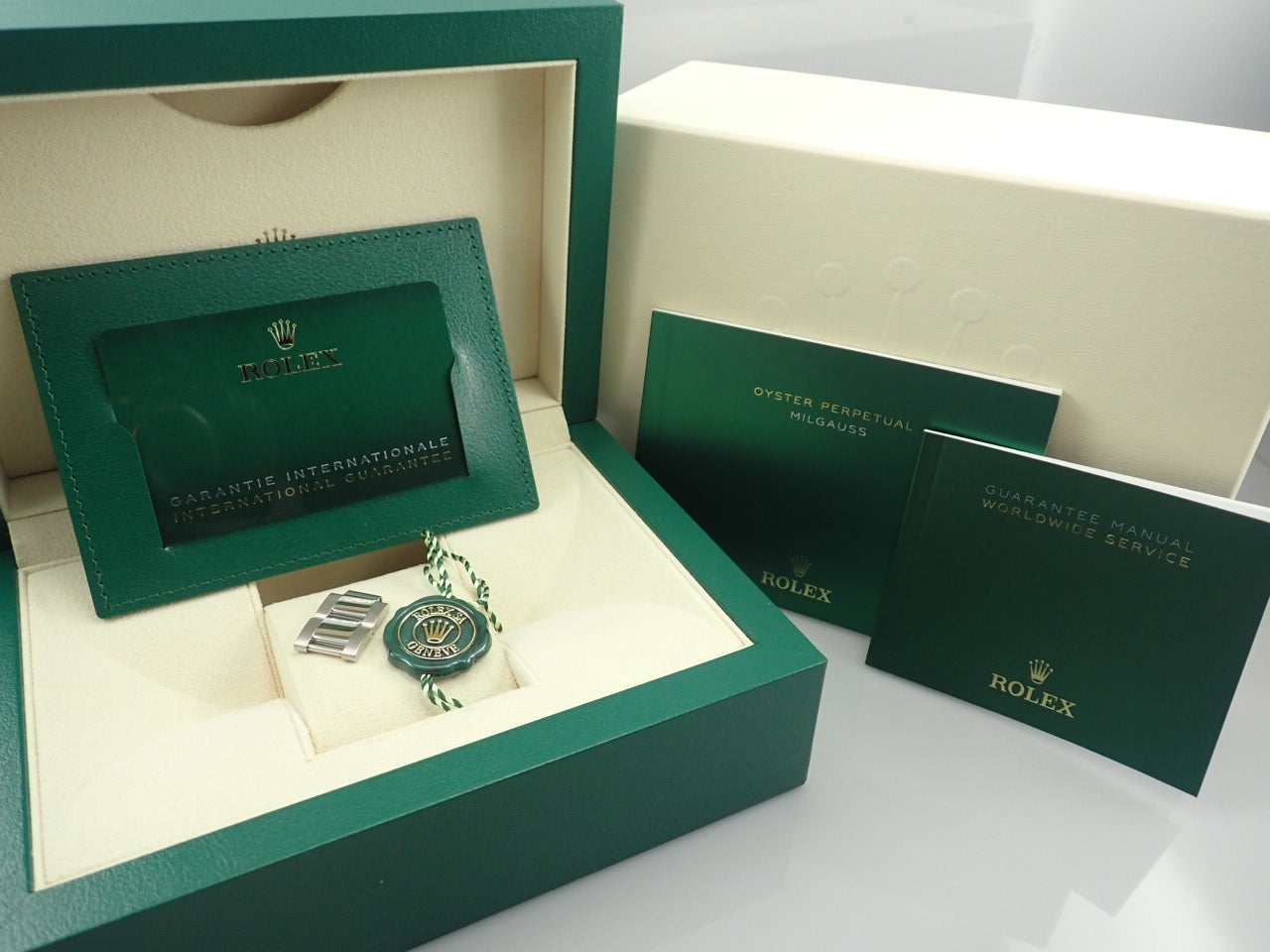 Rolex Milgauss Z Blue Dial/Green Glass &lt;New Warranty Card, Box, etc.&gt;