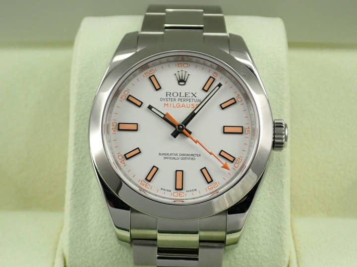 ロレックス ミルガウス Ref.116400 ステンレススチール ホワイト文字盤