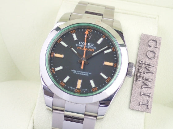 Rolex Milgauss Green Glass V Serial Ref.116400GV