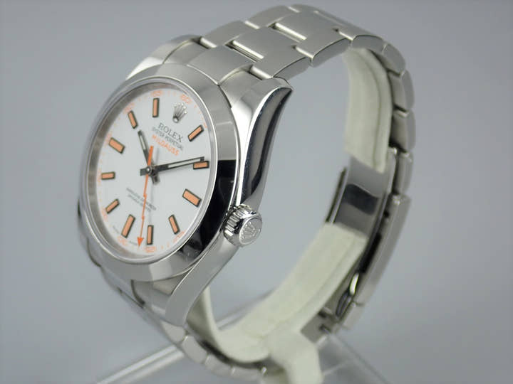 ロレックス ミルガウス Ref.116400 ホワイト文字盤 中古 milgauss-17