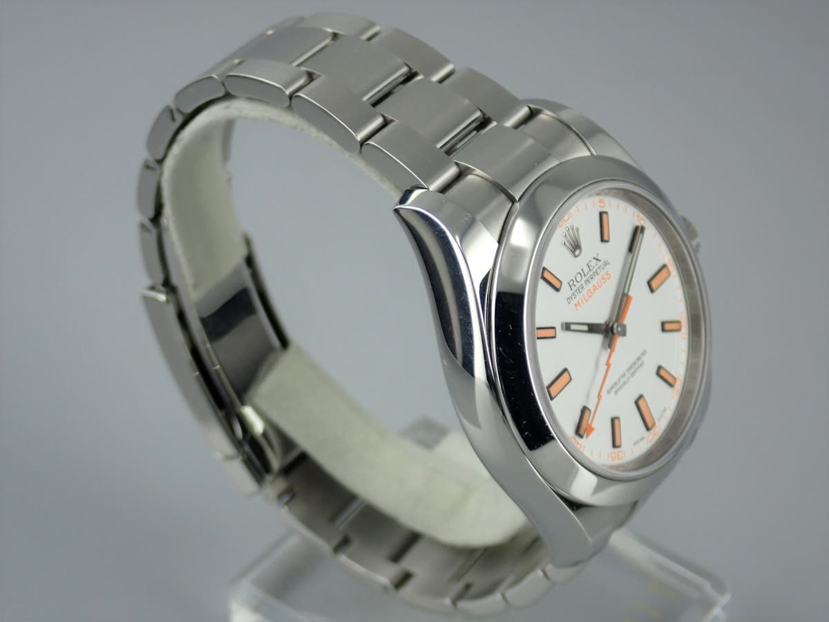 ロレックス ミルガウス Ref.116400 ホワイト文字盤 中古 milgauss-17
