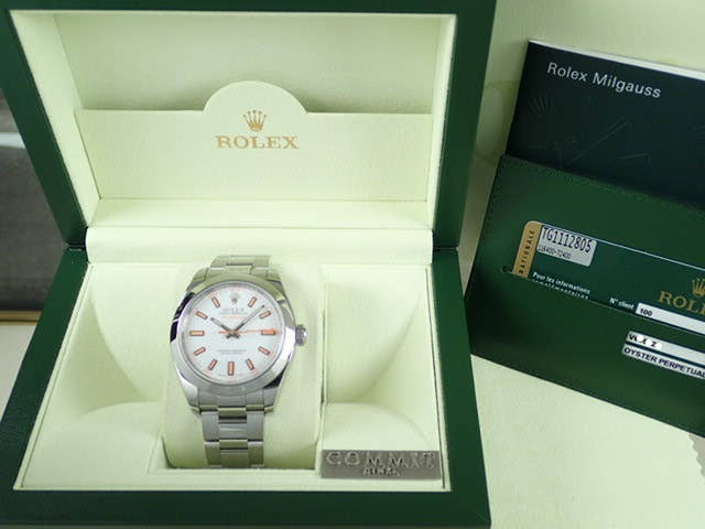ロレックス ミルガウス Ref.116400 ホワイト文字盤 中古 milgauss-8
