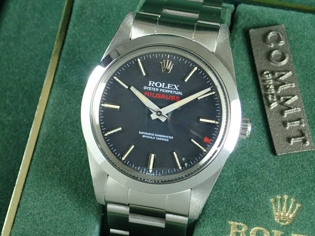 ロレックス ミルガウス Ref.1019 ブラック文字盤 中古 milgauss-9