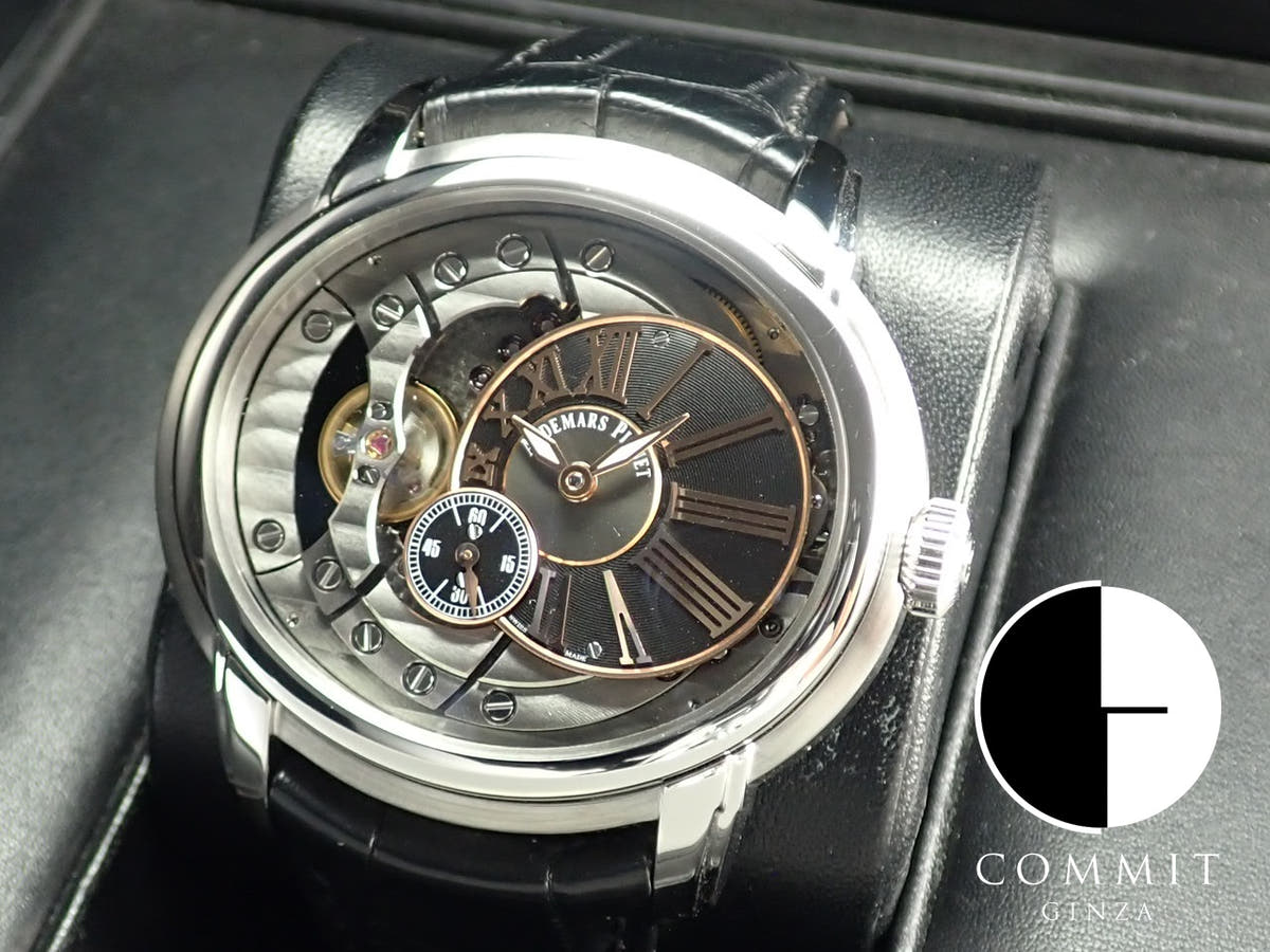オーデマピゲ ミレネリー Ref.15350ST.OO.D002CR.01 スケルトン/ブラック文字盤 中古 millenary-3