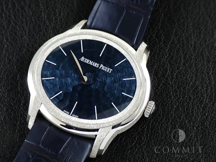 Audemars Piguet Millenary Frosted Gold Philosophy Ref. 77266BC.GG.A326CR.01 White Gold Blue Dial