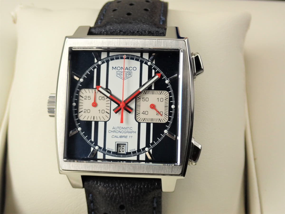 Tag Heuer Monaco Ref.CAW211D.FC6300 Blue/White Dial Good Condition monaco-10