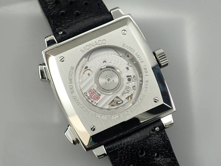 タグホイヤー モナコ Ref.CAW211D.FC6300 ブルー/ホワイト文字盤 美品 monaco-10