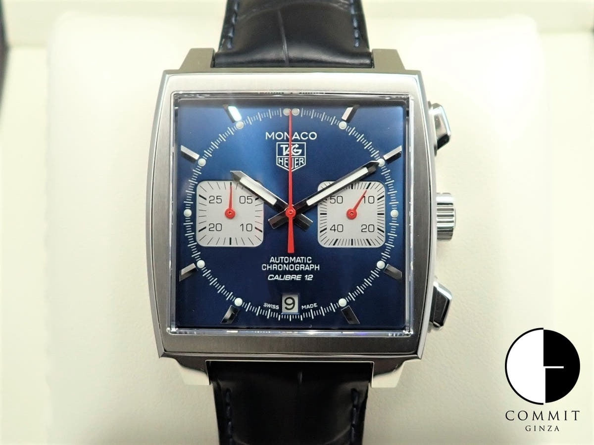 TAG Heuer Monaco Calibre 12 Chronograph Ref.CW2111.FC6183 Blue Dial Very Good Condition 26L864X5