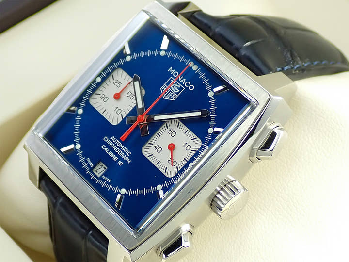 タグホイヤー モナコ スティーブマックイーン Ref.CAW2111.FC6183 ブルー文字盤 中古 7SJFX4JU