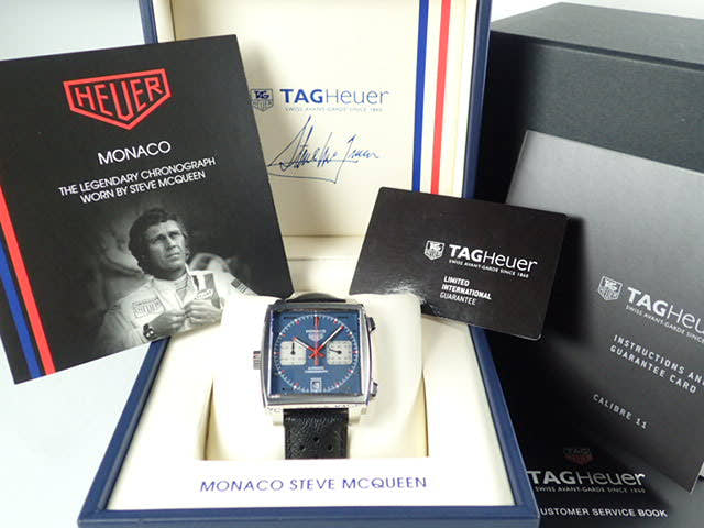 タグホイヤー モナコ Ref.CAW211P.FC6356 ブルー文字盤 中古 monaco-7