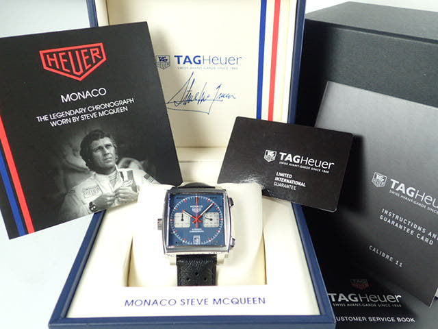 Tag Heuer Monaco Ref.CAW211P.FC6356 Blue Dial Used monaco-7