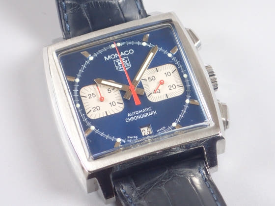 Tag Heuer Monaco Chronograph Ref.CW2113.FC6183 Blue Dial Used Monaco