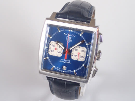 Tag Heuer Monaco Chronograph Ref.CW2113.FC6183 Blue Dial Used Monaco