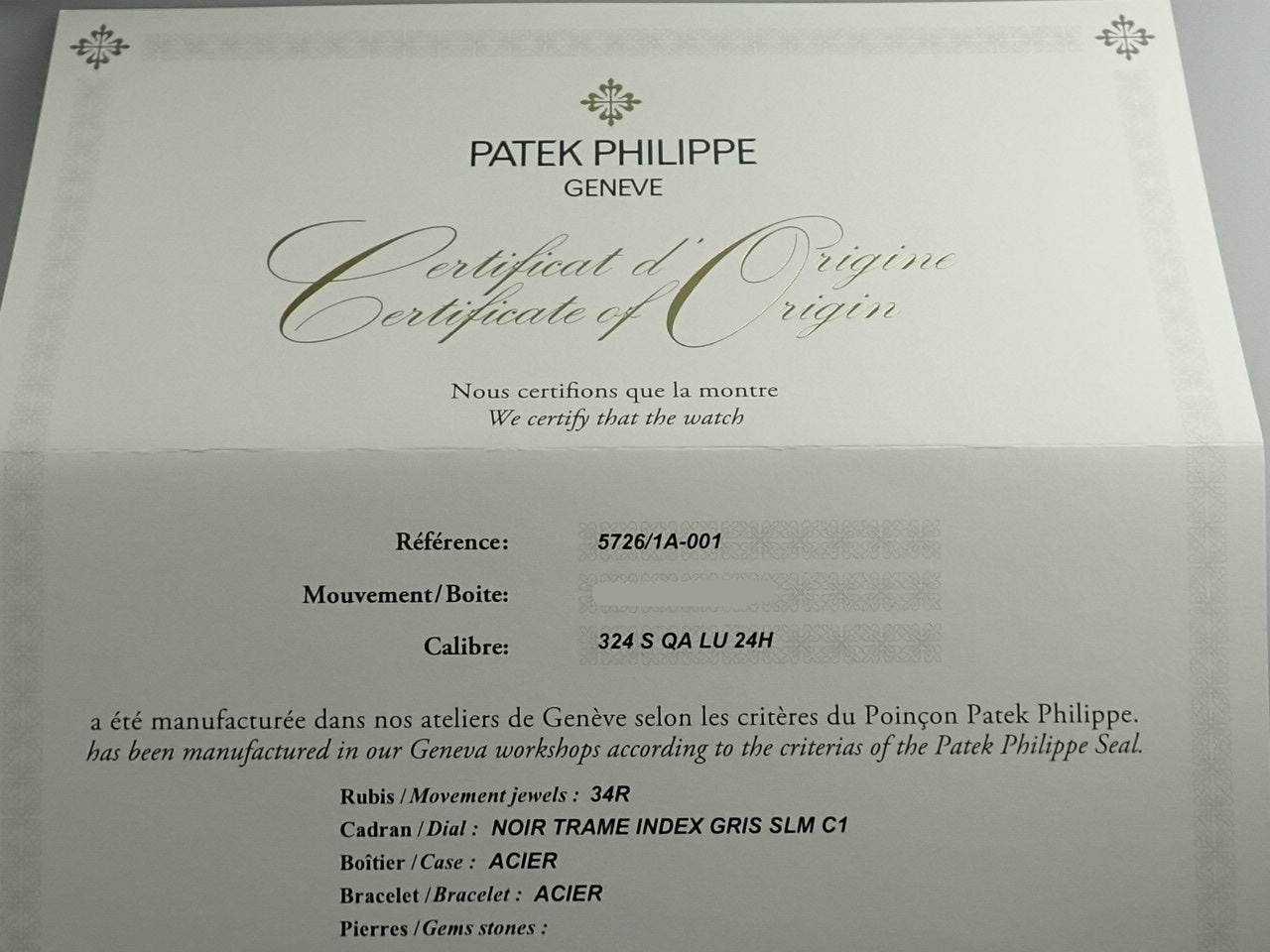 Patek Philippe Nautilus Annual Calendar Ref.5726/1A-001