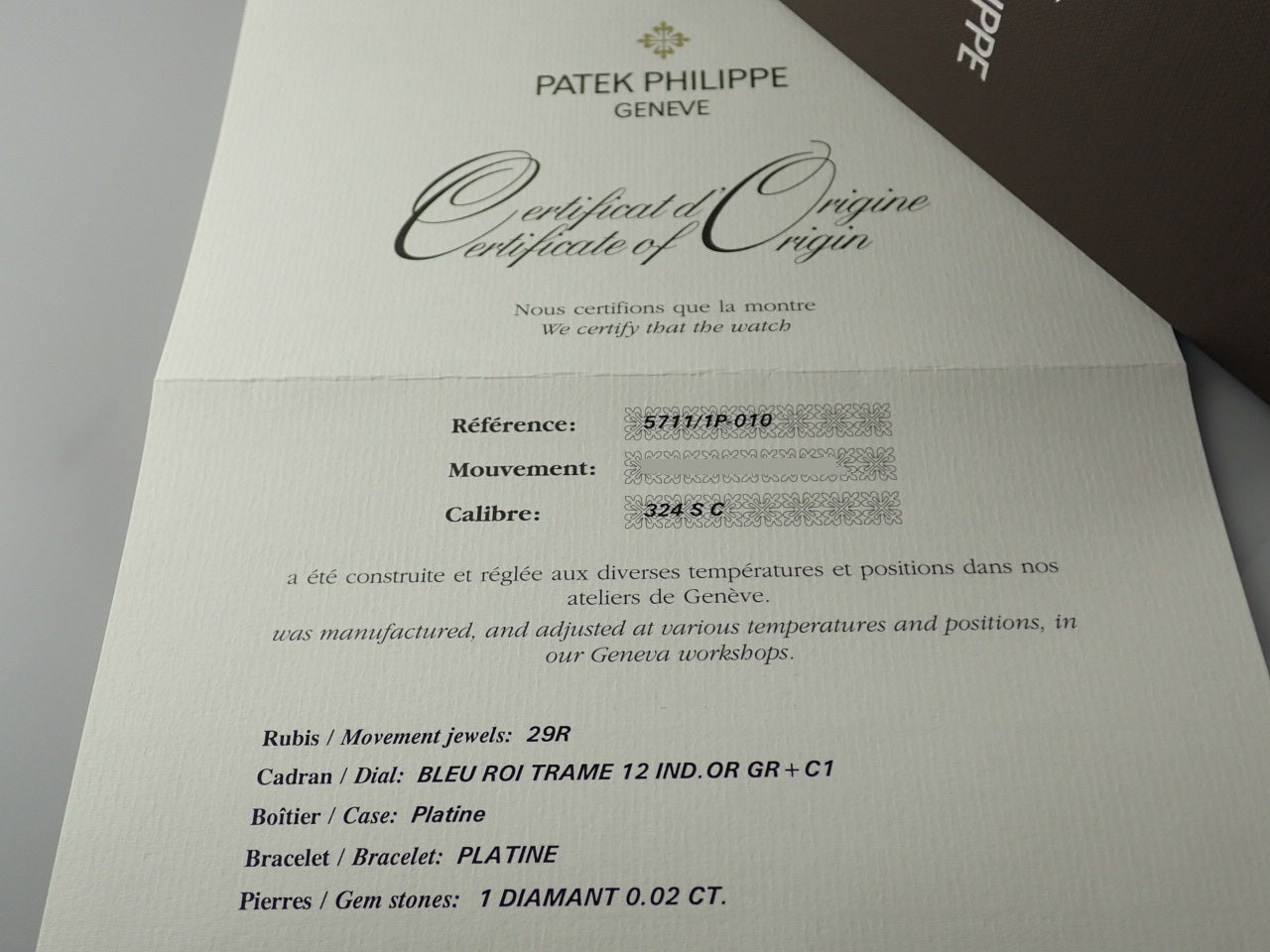 Patek Philippe Nautilus Large Size PT [Good Condition] &lt;Warranty, Box, etc.&gt;