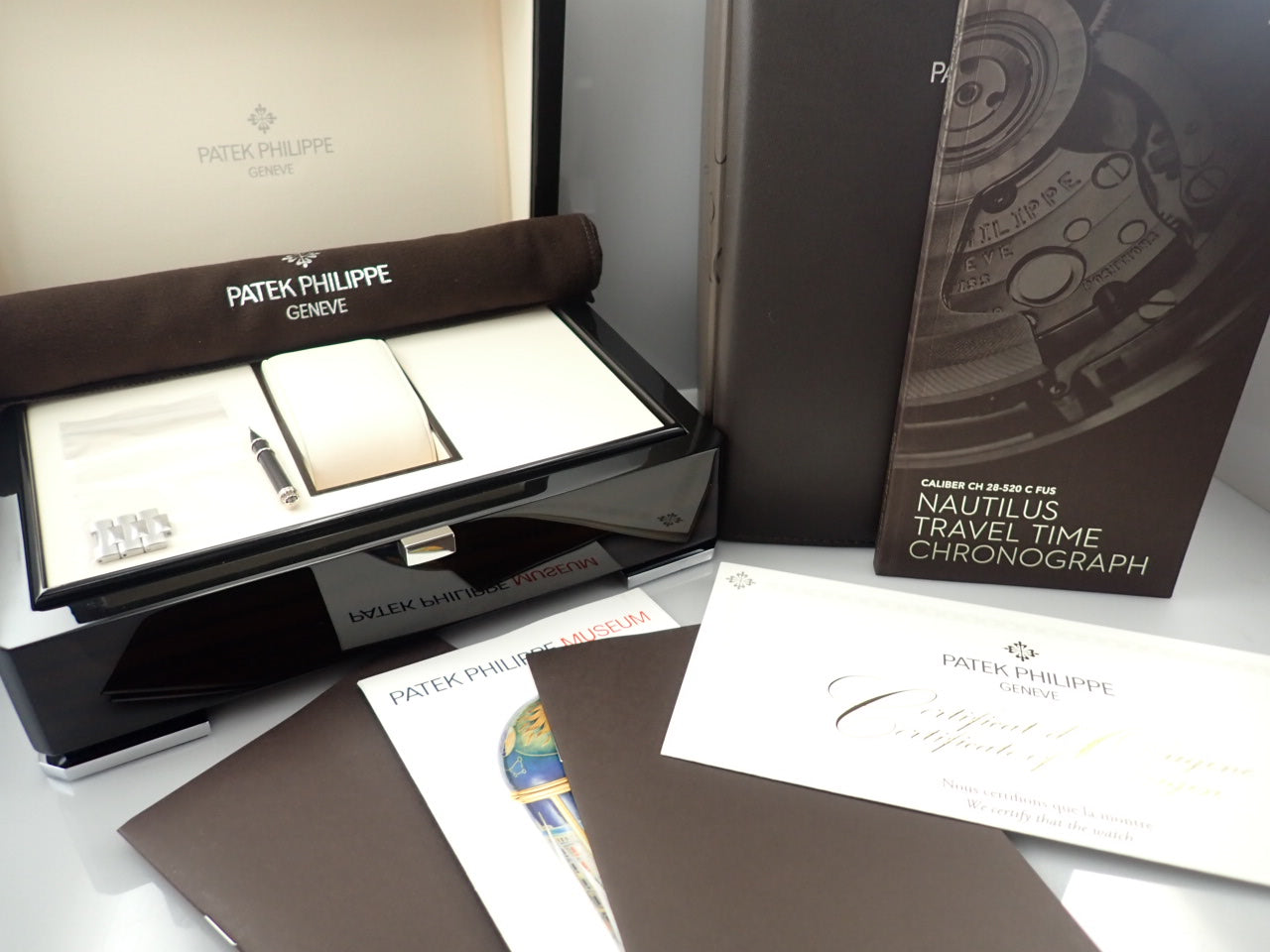 Patek Philippe Nautilus Travel Time Chronograph &lt;Warranty Box and Others&gt;