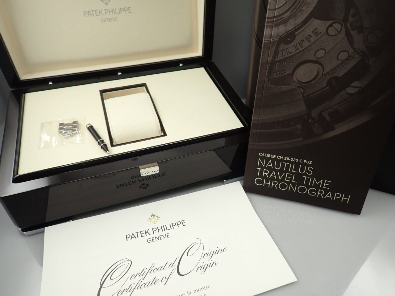 Patek Philippe Nautilus Travel Time Chronograph &lt;Warranty Box and Others&gt;