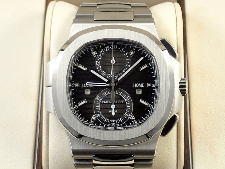 パテックフィリップ ノーチラス トラベルタイム クロノグラフ Ref.5990/1A-001 ステンレススチール ブラックグラデーション文字盤
