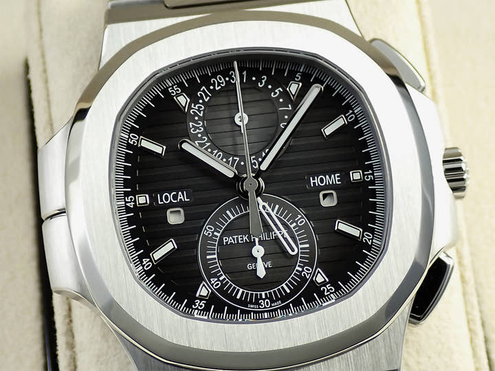 パテックフィリップ ノーチラス トラベルタイム クロノグラフ Ref.5990/1A-001 ステンレススチール ブラックグラデーション文字盤