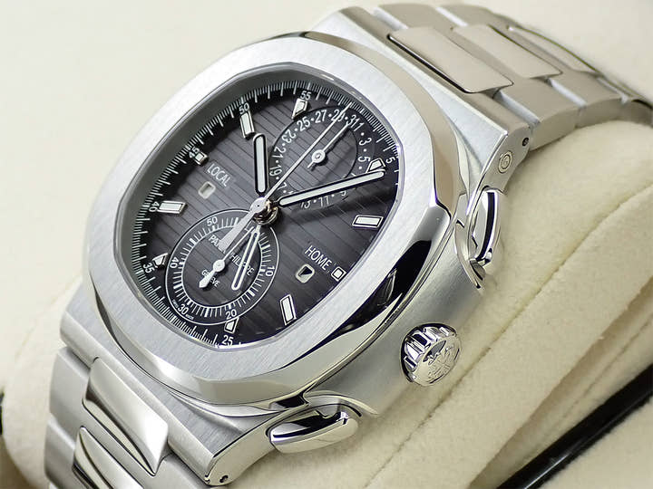 パテックフィリップ ノーチラス トラベルタイム クロノグラフ Ref.5990/1A-001 ステンレススチール ブラックグラデーション文字盤