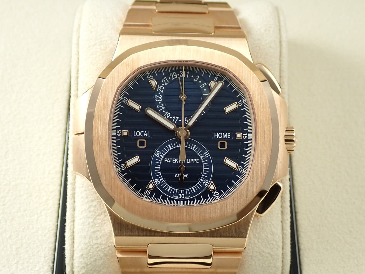パテックフィリップ ノーチラス トラベルタイム クロノグラフ Ref.5990/1R-001 ブルーソレイユ文字盤 未使用 JWW9J523