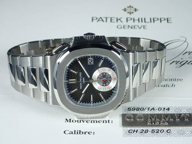 パテックフィリップ ノーチラス Ref.5980/1A ブラック文字盤 中古 nautilus-35