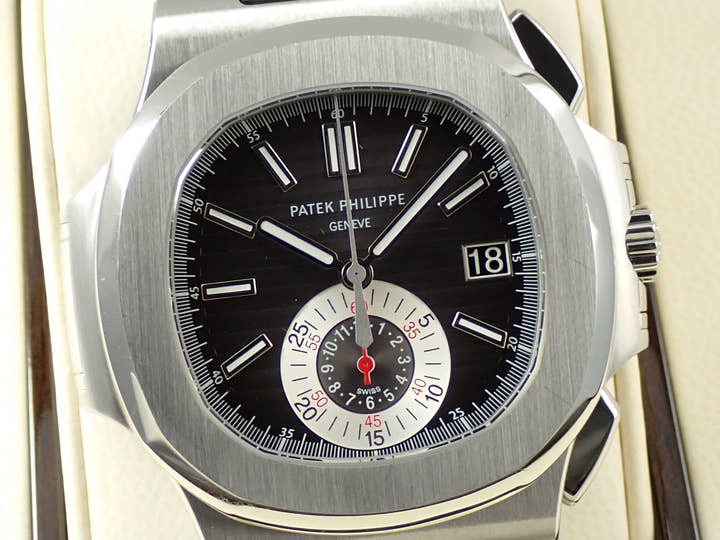 パテックフィリップ ノーチラス クロノグラフ Ref.5980/1A-014 ステンレススチール ブラック文字盤