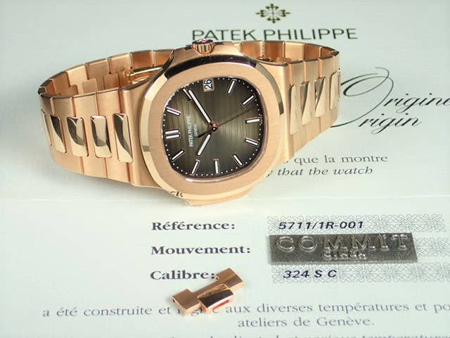 パテックフィリップ ノーチラス Ref.5711/1R-001 ブラックブラウン文字盤 中古 nautilus-39