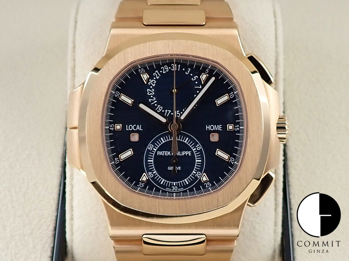 パテックフィリップ ノーチラス トラベルタイム クロノグラフ Ref.5990/1R-001 ブルーソレイユ文字盤 中古 X9U1XMFU