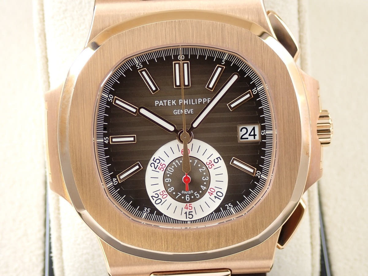 パテックフィリップ ノーチラス Ref.5980R-001 ブラウン文字盤 極美品 8H023317