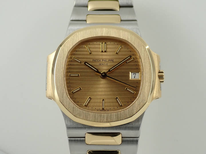 Patek Philippe Nautilus Ref. 3800/1JA Stainless Steel/Yellow Gold Champagne Dial