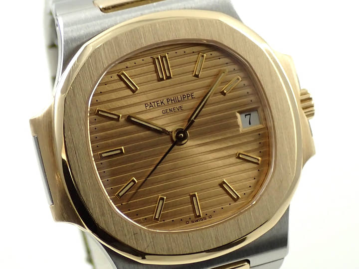 Patek Philippe Nautilus Ref. 3800/1JA Stainless Steel/Yellow Gold Champagne Dial