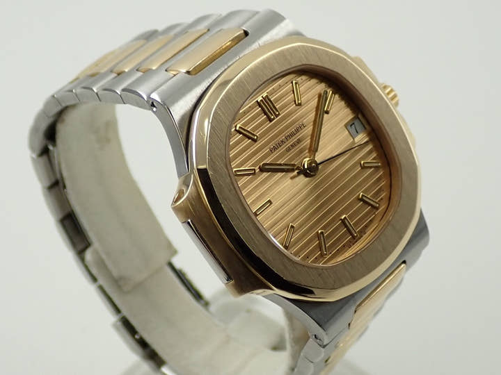 Patek Philippe Nautilus Ref. 3800/1JA Stainless Steel/Yellow Gold Champagne Dial
