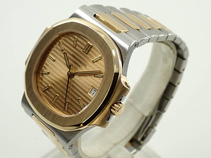 Patek Philippe Nautilus Ref. 3800/1JA Stainless Steel/Yellow Gold Champagne Dial