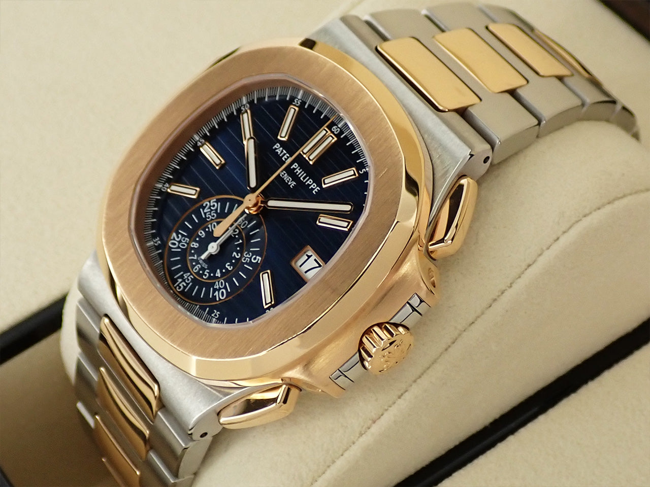 Patek Philippe Nautilus Chronograph Ref.5980/1AR-001 SS/RG Blue Dial