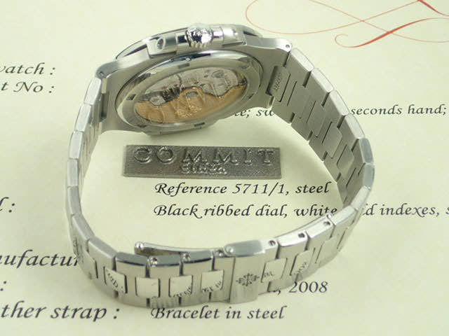 パテックフィリップ ノーチラス Ref.5711/1A-001 ブラックブルー文字盤 中古 nautilus-56