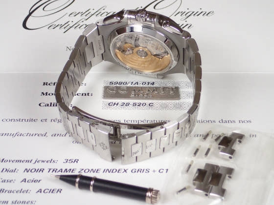 パテックフィリップ ノーチラス Ref.5980/1A ブラック文字盤 中古 nautilus-8